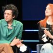 Ermal Meta e Noemi durante la Conferenza Stampa del Primo Maggio 2025